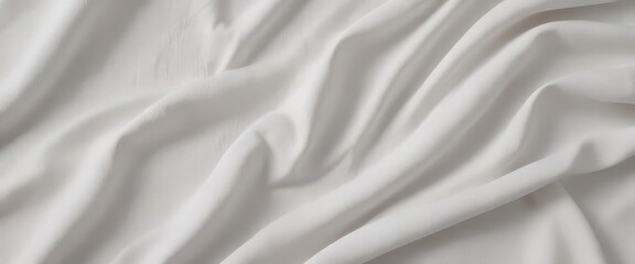 Naklejka premium Wrinkled white linen textile, seamless background, seamless, cloth, fabric