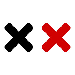 Obraz premium Cross mark icon