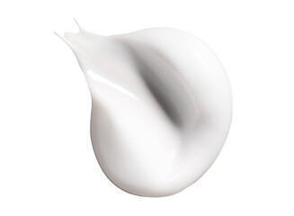 smear of cream texture on transparent background
