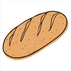 Isolated icon of a fresh bread bakery