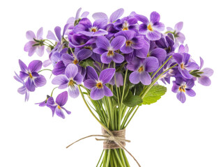 Beautiful bouquet of violets showcases vibrant purple flowers, perfect for adding touch of elegance to any setting