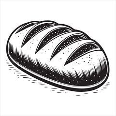 A silhouette of bread