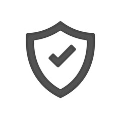 Shield with Check Mark Symbol Representing Security and Trust  