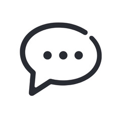 Fototapeta premium Speech bubble icon with ellipsis for communication context 