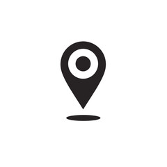 Location pin icon on a simple white background  