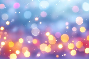 Obraz premium Bright and colorful abstract light background with festive Christmas lights shining brightly, Abstract Light Background with Christmas Lights and Colorful Bokeh Glitter Glow