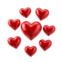 Shiny Hearts Arrangement Symbolizing Love, Romance, and Affection for Celebrations