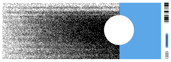 Vector illustration featuring a y2k aesthetic with a gradient design and minimalist elements, exploring Dada influences in contemporary zine culture