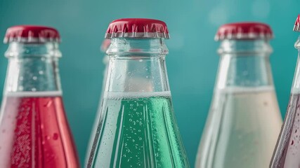 Refreshing Colorful Bottles on Display