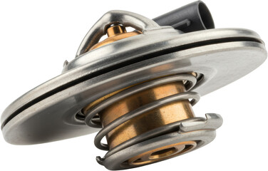 High Resolution Image of Automotive Thermostat Engine Cooling System Component Detailed Close up