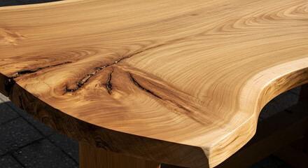 Live Edge Wood Slab Tabletop: Natural Texture and Grain