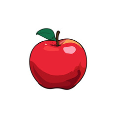 red apple vector illustration