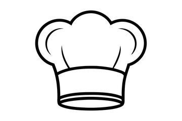 Chef Hat Line Art Vector Illustration 