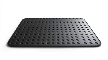 Black Rectangular Mat with Dotted Texture