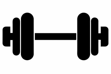 Dumbbell Silhouette Vector Illustration 