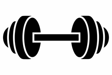 Dumbbell Silhouette Vector Illustration 
