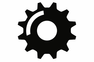 Gear Cogwheel Silhouette Vector Illustration 