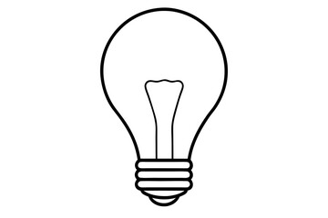 Light Bulb Line Art Vector Illustration  