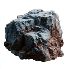 Fototapeta premium Rugged Dark Gray and Red Rock Formation: A Dramatic Texture Study