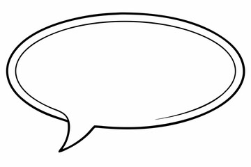 Speech Bubble Line Art Vector Illustration  