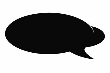 Speech Bubble Silhouette Vector Illustration 