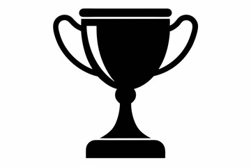 Trophy Cup Silhouette Vector Illustration 