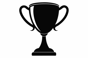 Trophy Cup Silhouette Vector Illustration 
