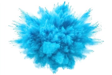 Vibrant Blue Powder Explosion