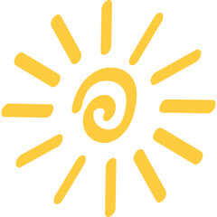 Summer Sun Hand Drawn Doodle