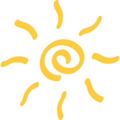 Summer Sun Hand Drawn Doodle