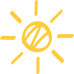 Summer Sun Hand Drawn Doodle