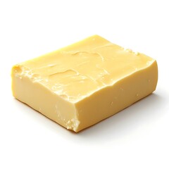Block Of Mature Cheddar Cheese On A White Background High Resolution Images