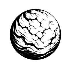 Abstract Black and White Circle - Organic Pattern Design