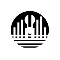 Minimalist Abstract Black and White Data Visualization