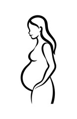 Pregnant Women Vector Illustration for Maternity Health and Family Care Designs