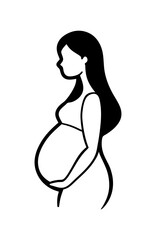 pregnant woman vector illustration