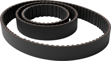 High Resolution Image of Automotive Timing Belts Durable Rubber Close up View