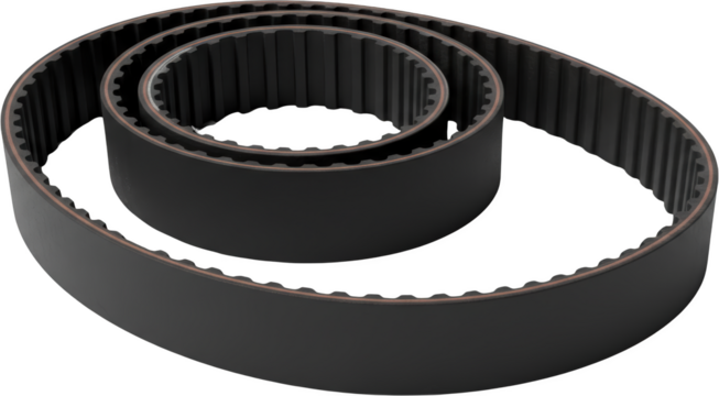 High Resolution Image of Automotive Timing Belts Durable Rubber Close up View