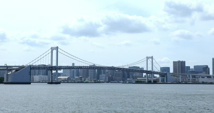 (東京都-風景４K)東京レインボーブリッジ１