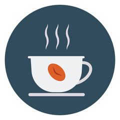 cup of coffee with steam. stock illustration