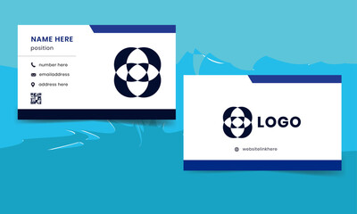 Creative modern name card. Clean professional business card .