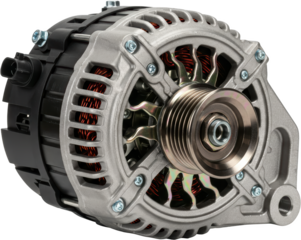 Automotive Alternator Close up High Detail Image of Car Generator