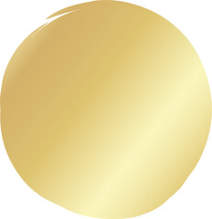 Gold circle drawn with a brush