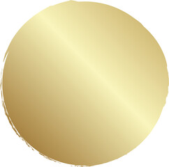 Gold circle drawn with a brush