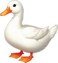 2D cartoon full-body kind of a duck