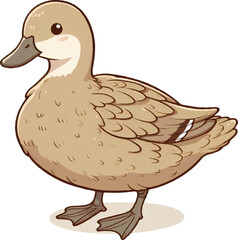 2D cartoon full-body kind of a duck