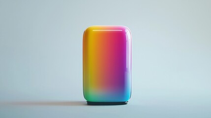 A vibrant, multicolored gradient design on a smooth surface.