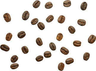 coffee beans isolated on white background