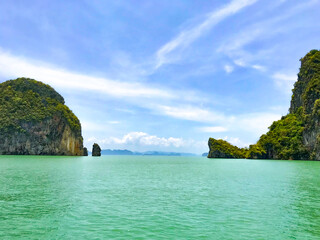 tropical island in phang nga bay thailand