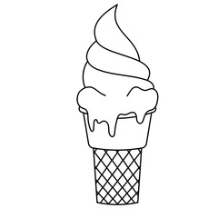 Ice Cream Outline Stylized